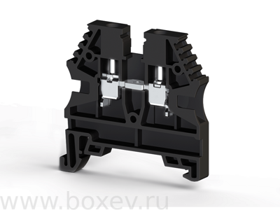 AVK2,5 RD(RP) Клемма 2P, 2.5 мм2, винтовая. Цвет  чёрный. 304205RP