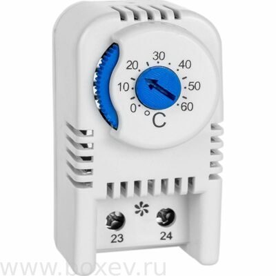 PTVT Термостат механичес., 1NO (синий), 2P, винтовые. Уставка: 0…+60 С.
