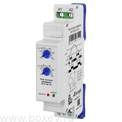 РКН-1М-15 УХЛ4 Реле контроля 1F напряжения. Un=AC/DC 24-240 V.