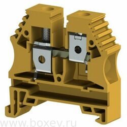 AVK10 Клемма 10.0 мм2, винтовая. Цвет жёлтый. 304153