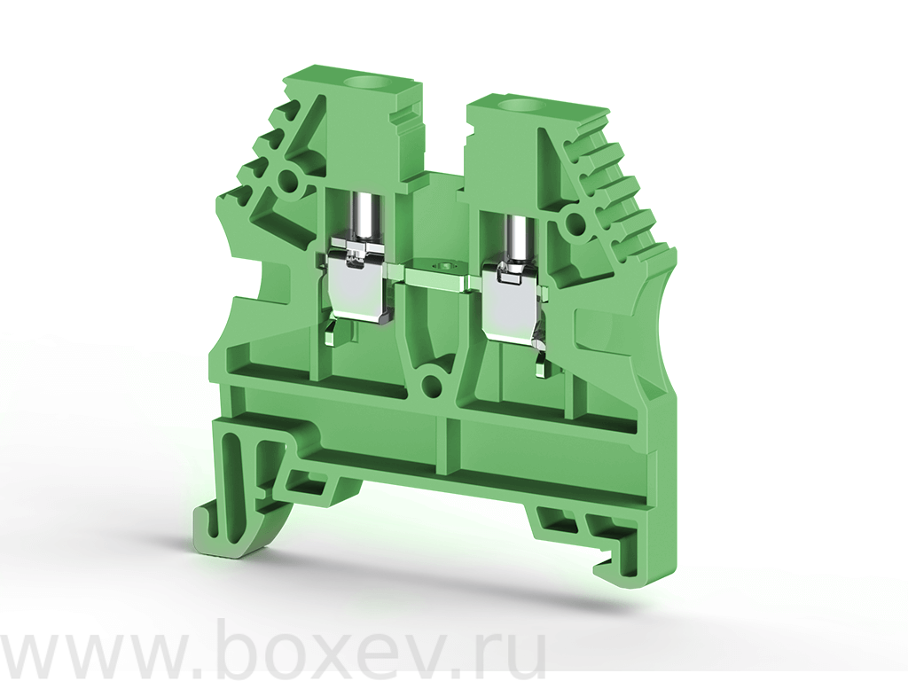 AVK2,5(RP) Клемма 2,5 мм2, винтовая. Цвет зелёный. 304122RP