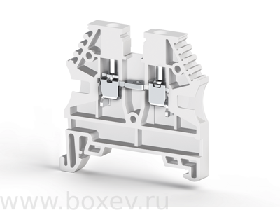 AVK2,5 RD(RP) Клемма 2P, 2.5 мм2, винтовая. Цвет  белый. 304206RP