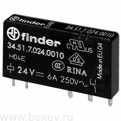 345170240010 Ультратонк. реле, 1CO 6A. Uc=DC 24V (чувствительная катушка)