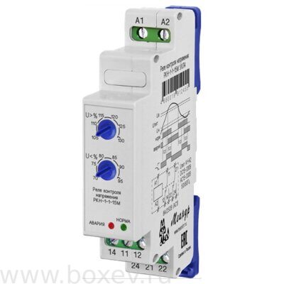 РКН-1-1-15М AC 230V УХЛ4 Реле контроля 1F напряж-я. 2ПК 8А. Uн: AC/DC 24-240V