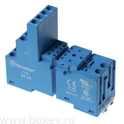 94049SMA Розетка с металл. клипсой 094.71. Винтовые клеммы. Цвет: синий.