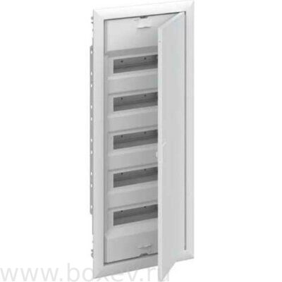 UK660E3 Шкаф в нишу, 60М (5x 12M), с винтовыми N/PE, с непроз. дверью RAL9016.
