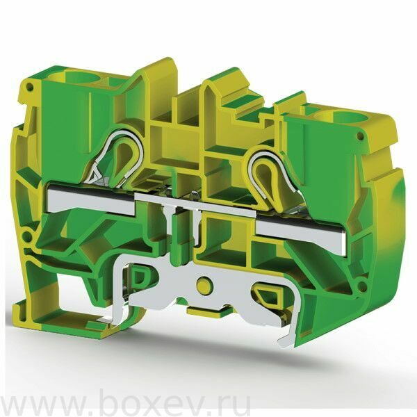 PYK 10T Клемма Push In, 2-х выводная + Земля (2P+PE), 10 мм2. Цвет Ж-зел. 336530
