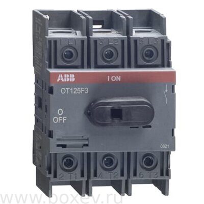 OT125F3 Рубильник (выключатель) ABB. 3P, In=Imax=125А
