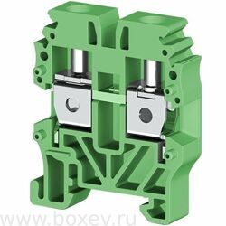Миниклеммник винтовой 4 мм2. (зеленый); MVK4