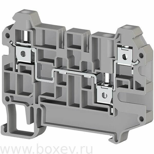 Клеммник 3-х выводной, 4 мм2, (серый); AVK 4CE
